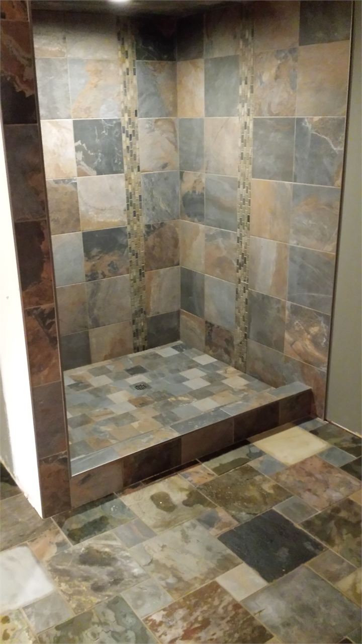 Custom tile installation by CLEAR-CUT TILE, project 1